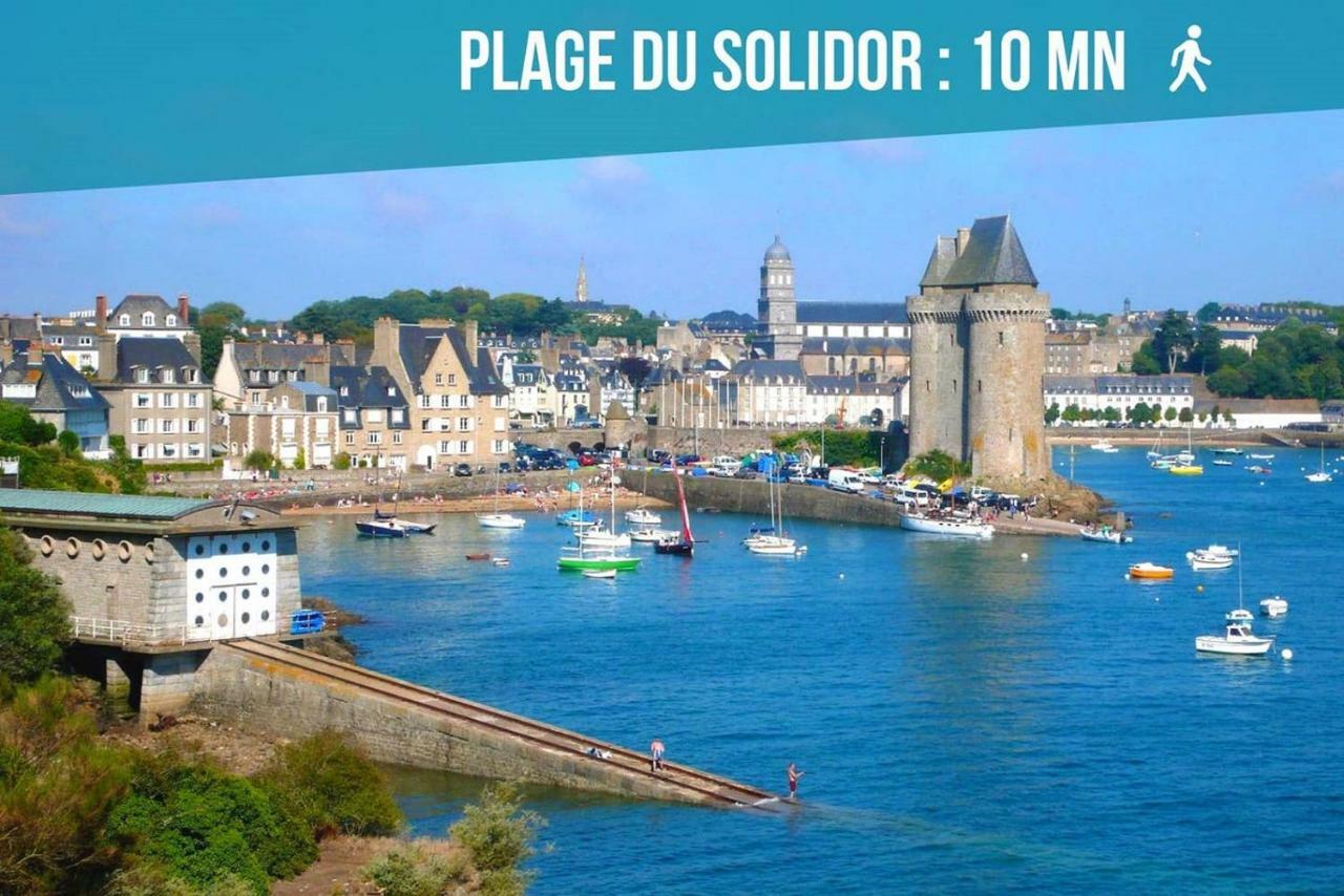 Logement Entier Saint Malo Vue Mer, Proche Ferry, Commerces Et Plage Solidor 50 M ภายนอก รูปภาพ